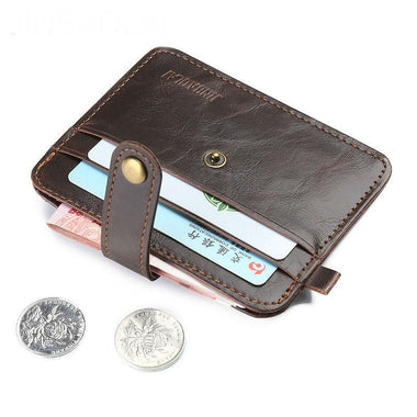 Mini Wallets Hasp Small Purse Leather Wallet Men