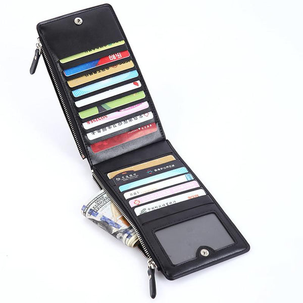 Men Wallet Double Zippers Business Men Clutch Handbags