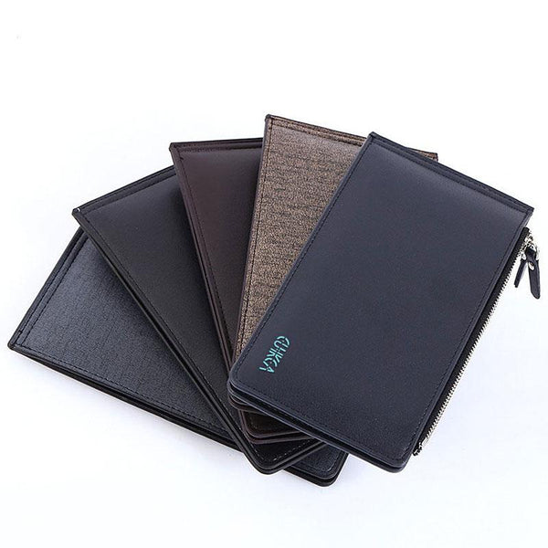 Men Wallet Double Zippers Business Men Clutch Handbags