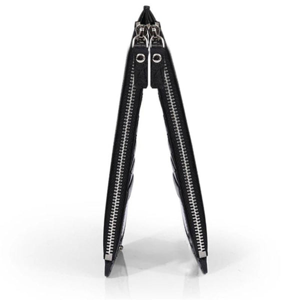 Men Wallet Double Zippers Business Men Clutch Handbags