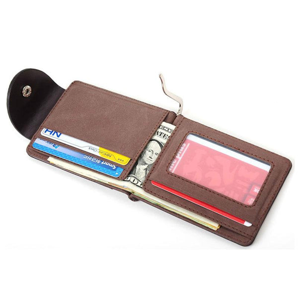 Mini Men's leather Money Clip Wallet Pocket Purse