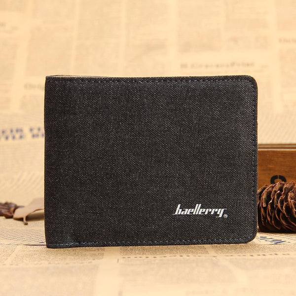 Soft Linen Design Wallet Casual Short Style Men Wallets