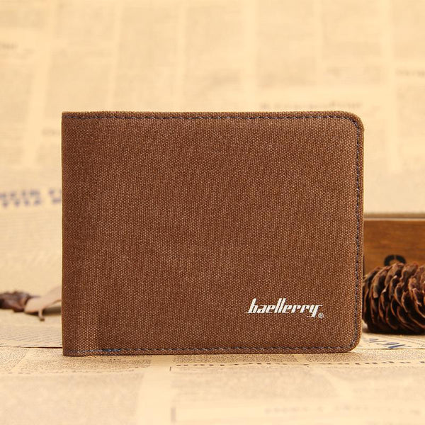 Soft Linen Design Wallet Casual Short Style Men Wallets