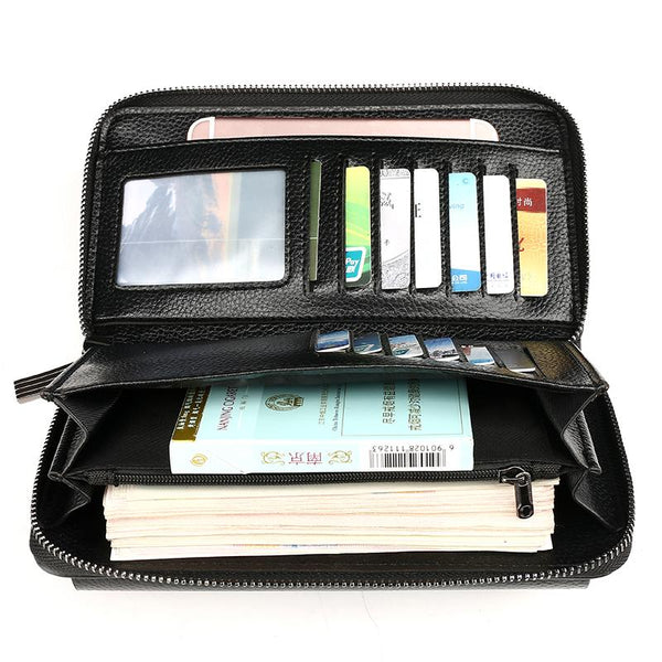 Casual Wallet Men Purse Clutch Bag Microfiber Leather Wallet
