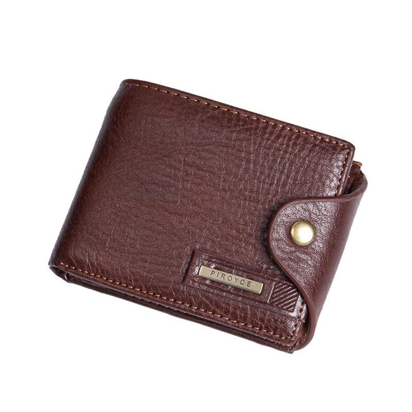 Small Wallet Men with Coin Pocket Zipper Men Leather
