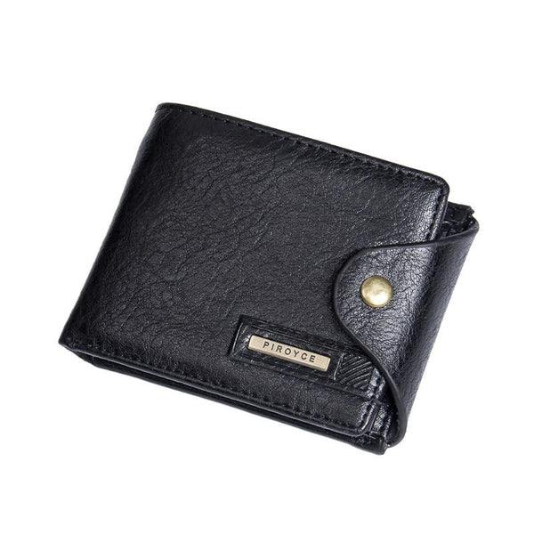Small Wallet Men with Coin Pocket Zipper Men Leather