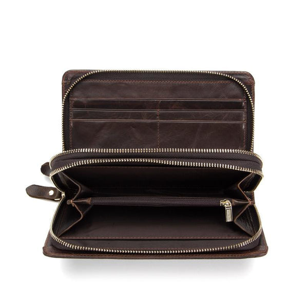 Double Zipper  Wallet Man's Clutch Bags