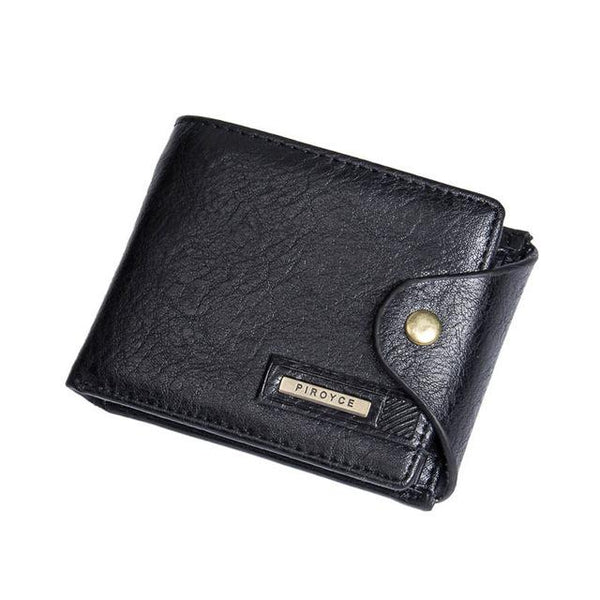 Small Wallet Men with Coin Pocket Zipper Men Leather
