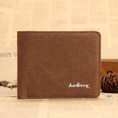 Soft Linen Design Wallet Casual Short Style Men Wallets