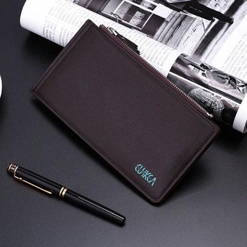 Men Wallet Double Zippers Business Men Clutch Handbags