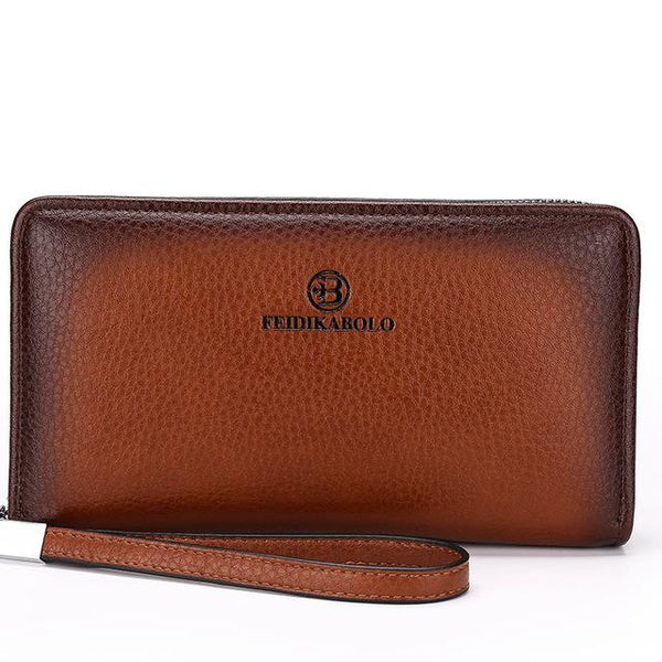 Male Leather Purse Men`s Clutch Wallets Handy Bags
