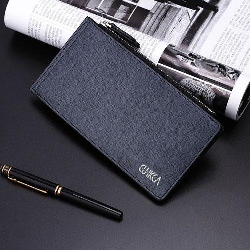 Men Wallet Double Zippers Business Men Clutch Handbags